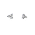White Gold Small Trio Diamond Stud Earrings