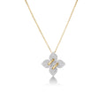 Roberto Coin Yellow and White Gold Venetian Princess Filo Diamond Pendant Necklace