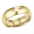 Yellow Gold Low Dome Comfort Fit Wedding Band