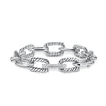 David Yurman Sterling Silver Madison Pave Link Bracelet with Diamonds