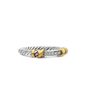 David Yurman Silver and Yellow Gold Petite Helena Wrap Ring