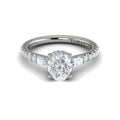 Vlora White Gold Diamond Cathedral Engagement Ring Mounting