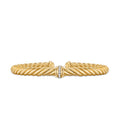 David Yurman Yellow Gold Cablespira Flex Center Station Bracelet