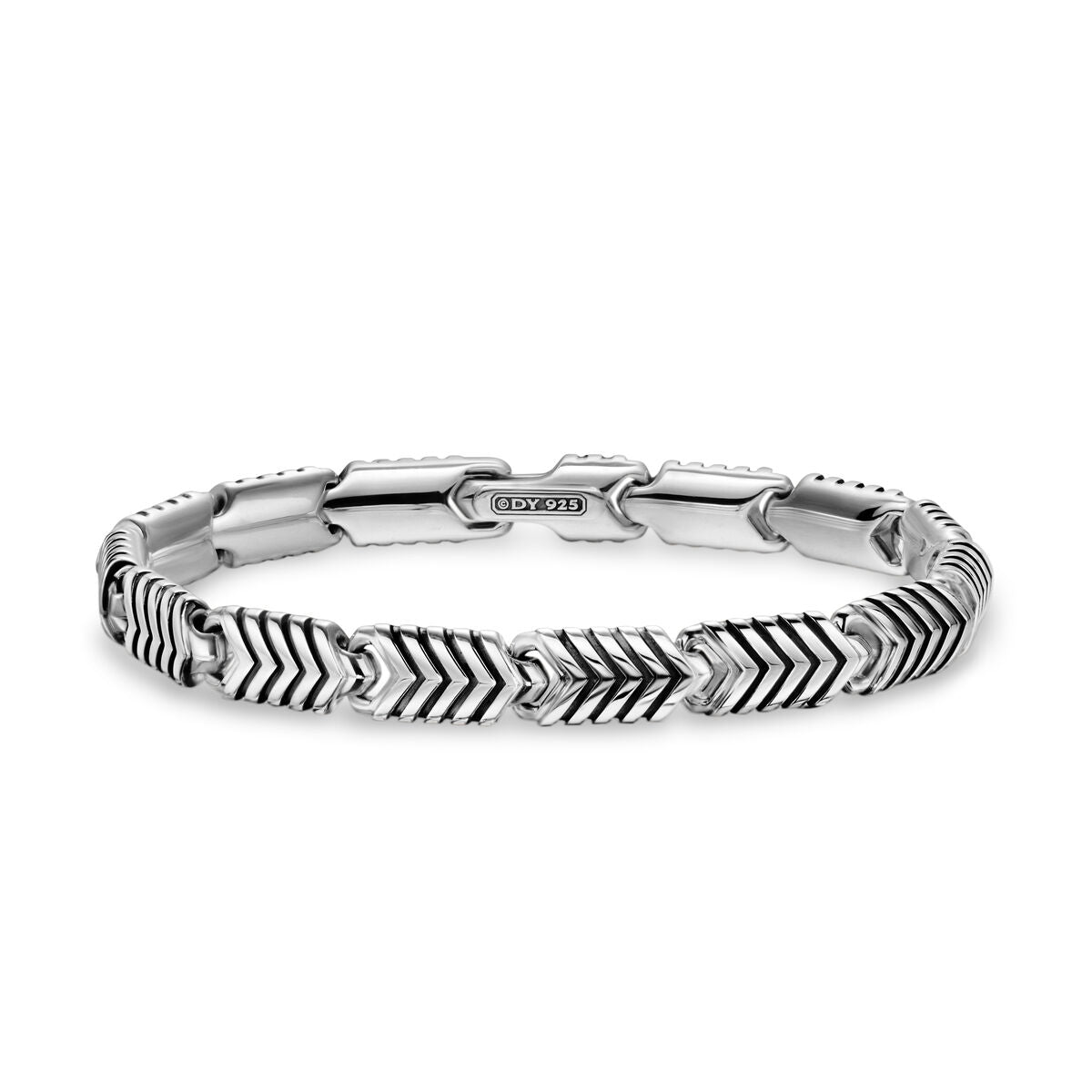 David Yurman Sterling Silver Chevron Link Bracelet