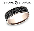 Brooks & Branch Rose Gold and Grey Tantalum Duck Camo Wedding Band
