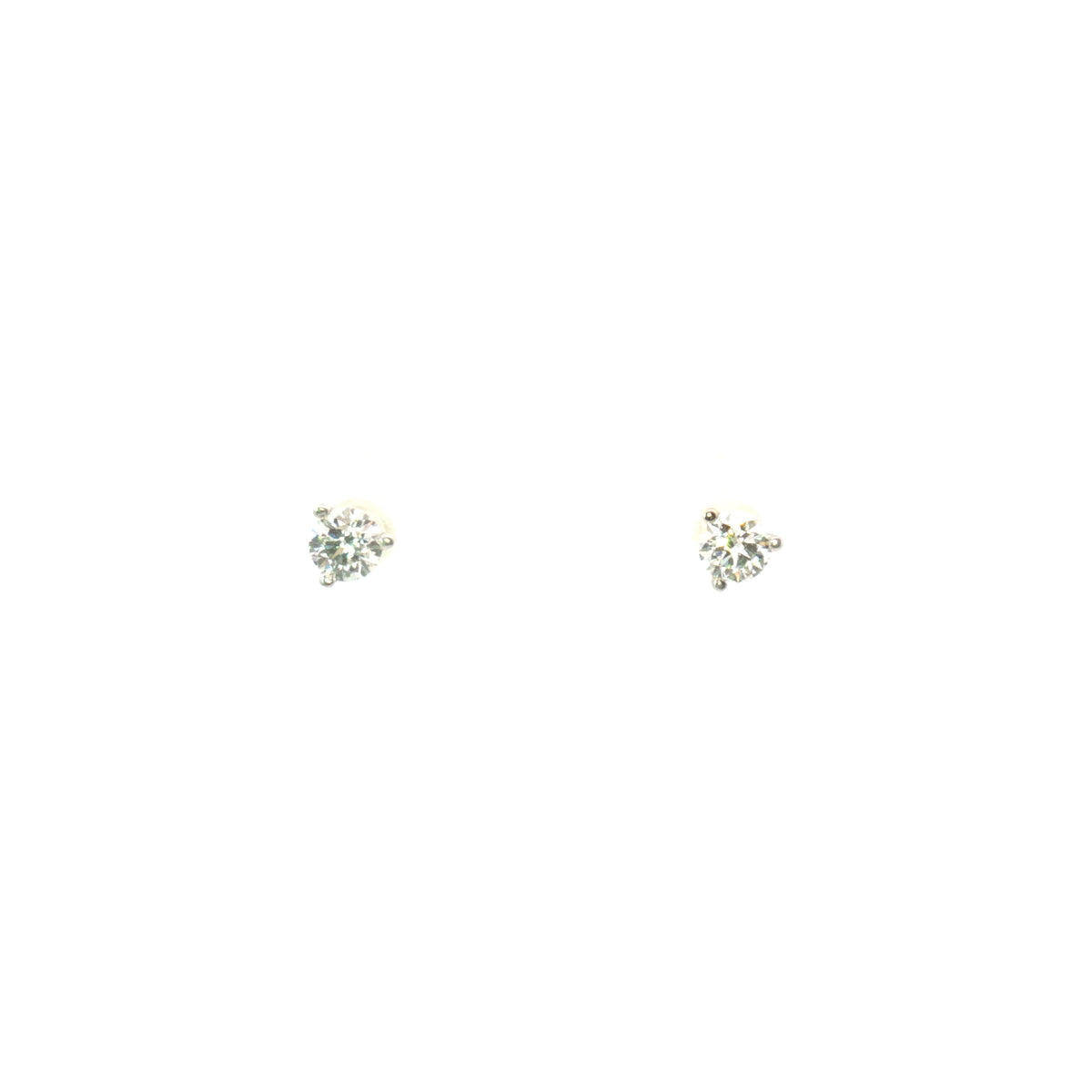 White Gold Quarter Carat Diamond Stud Earrings