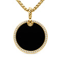 David Yurman Yellow Gold Elements Black Onyx and Diamond Trim Enhancer