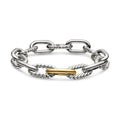 David Yurman Sterling Silver and Yellow Gold Madison Chain Bracelet