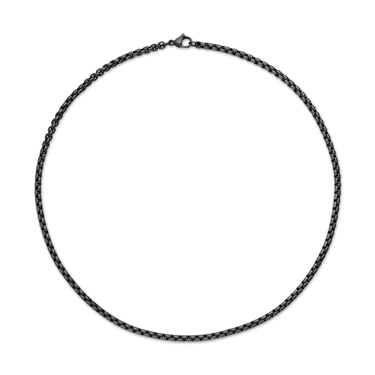 David Yurman Darkened Stainless Steel Sandblast Box Chain