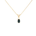 Estate Yellow Gold Sapphire Diamond Pendant Necklace