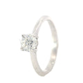 White Gold Solitaire Round Maurer Star Center Diamond Engagement Ring