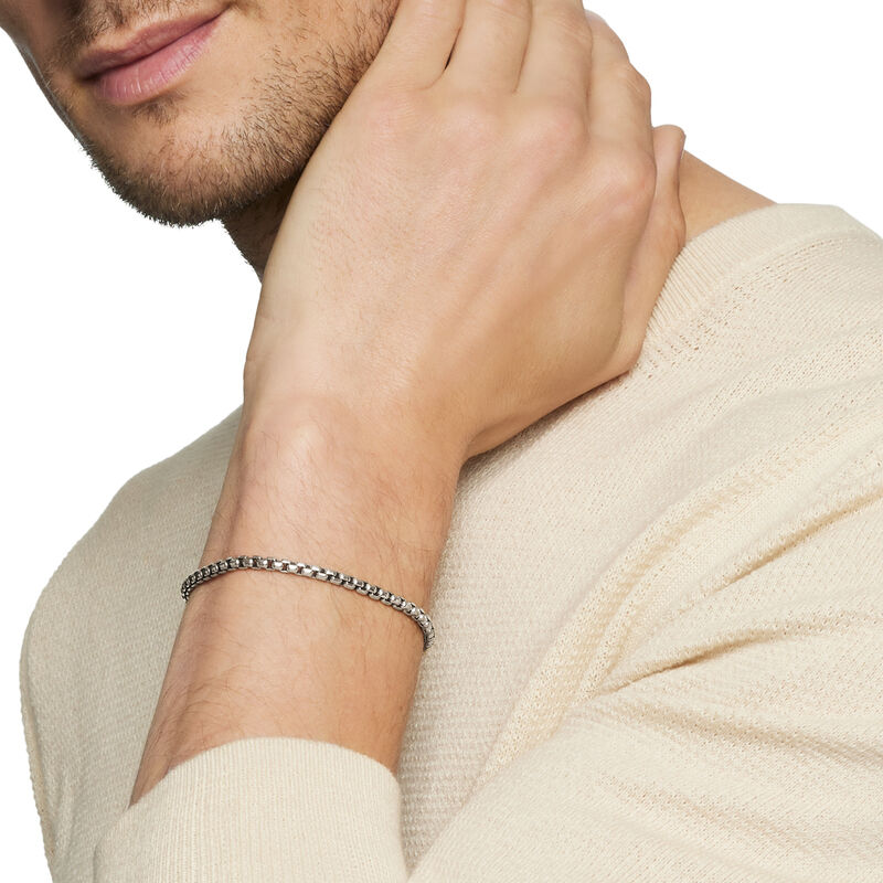 David Yurman Silver 3.6 mm Box Chain Bracelet