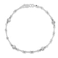 Roberto Coin White Gold  Dog Bone Four Station Diamond Bracelet