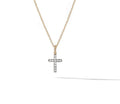 David Yurman Yellow Gold Small Cross Cable Collectible Necklace