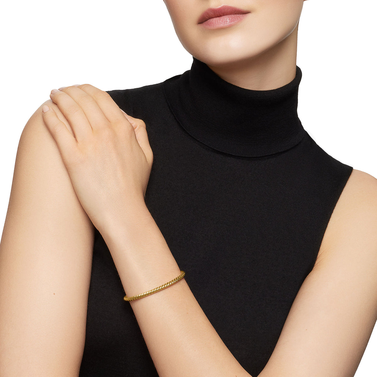 David Yurman Yellow Gold Cablespira Bracelet