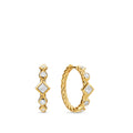 David Yurman Yellow Gold Petite Modern Renaissance Hoop Earrings