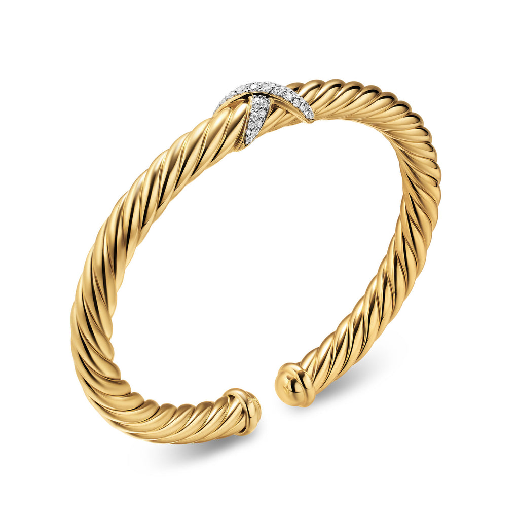 David Yurman Yellow Gold 6 mm Cablespiria Flex X Bracelet