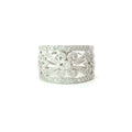 Estate White Gold Open Space Pattern Diamond Cigar Band