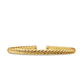 David Yurrman Yellow Gold Oval Cablespira Flex Bracelet Size Medium