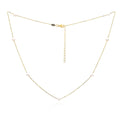 Yellow Gold Plated Sterling Silver Pearl Station Necklace