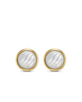 David Yurman Sculpted Cable Mother of Pearl Stud Earrings
