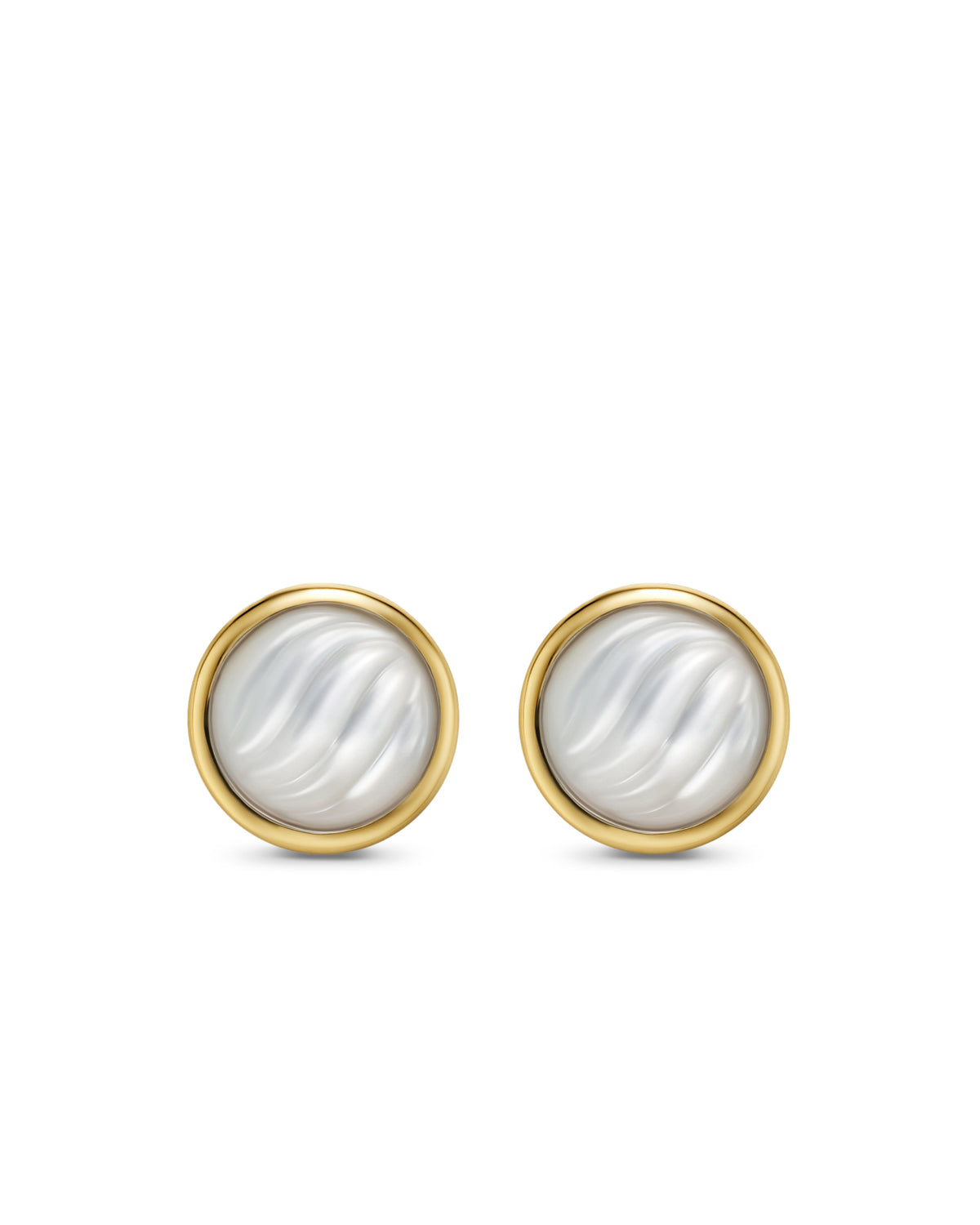 David Yurman Sculpted Cable Mother of Pearl Stud Earrings