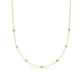 David Yurman Yellow Gold Petite Modern Renaissance Station Diamond Necklace