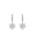 David Yurman Sterling Silver Starburst Drop Earrings with Diamonds