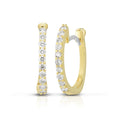Roberto Coin Yellow Gold Baby Diamond Hoop Earrings