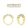 Yellow Gold 2.5 Carat Five Diamond Wedding Band