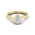 Vlora Yellow Gold Bezel Bypass Engagement Ring Mounting