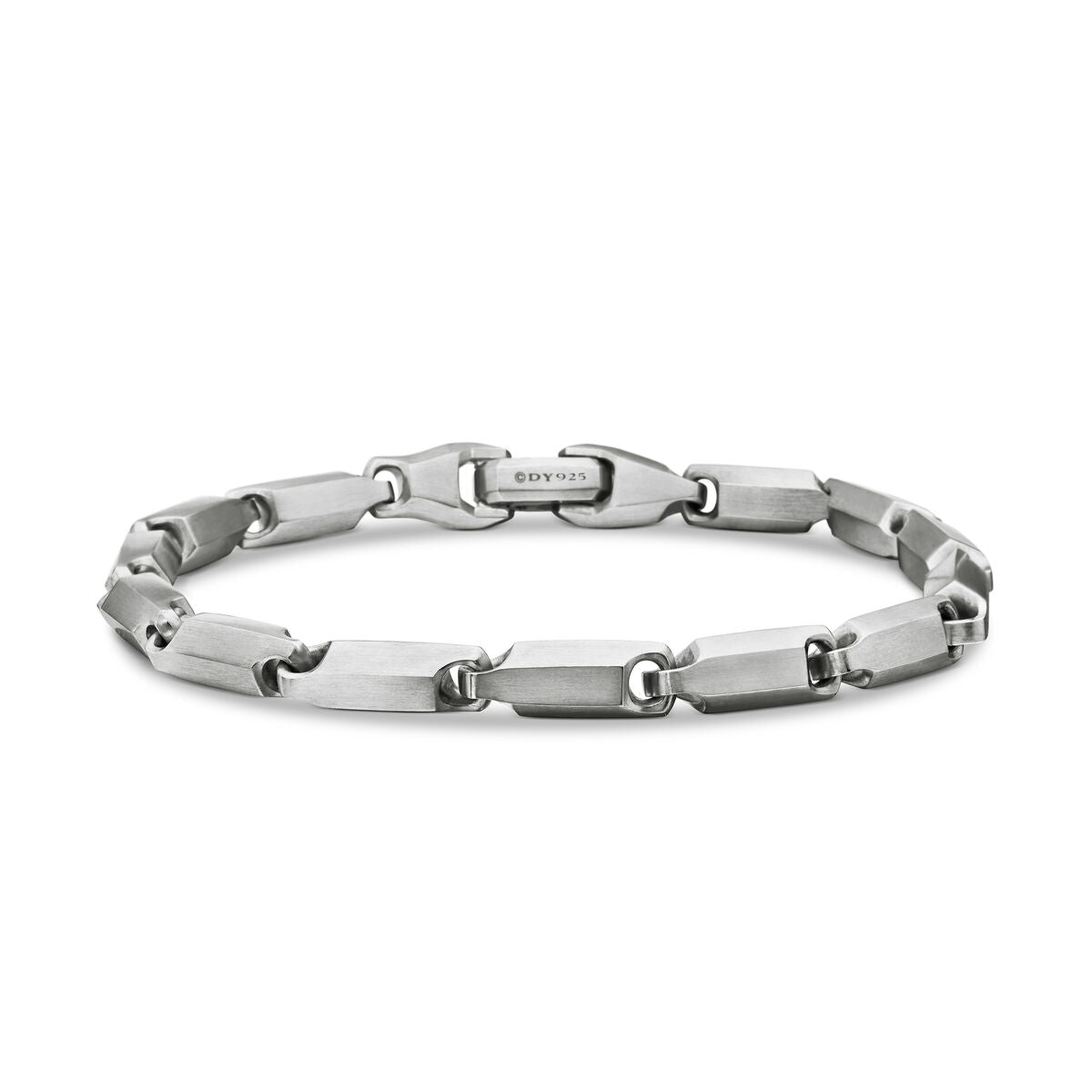 David Yurman Sterling Silver Faceted Chain Bracelet