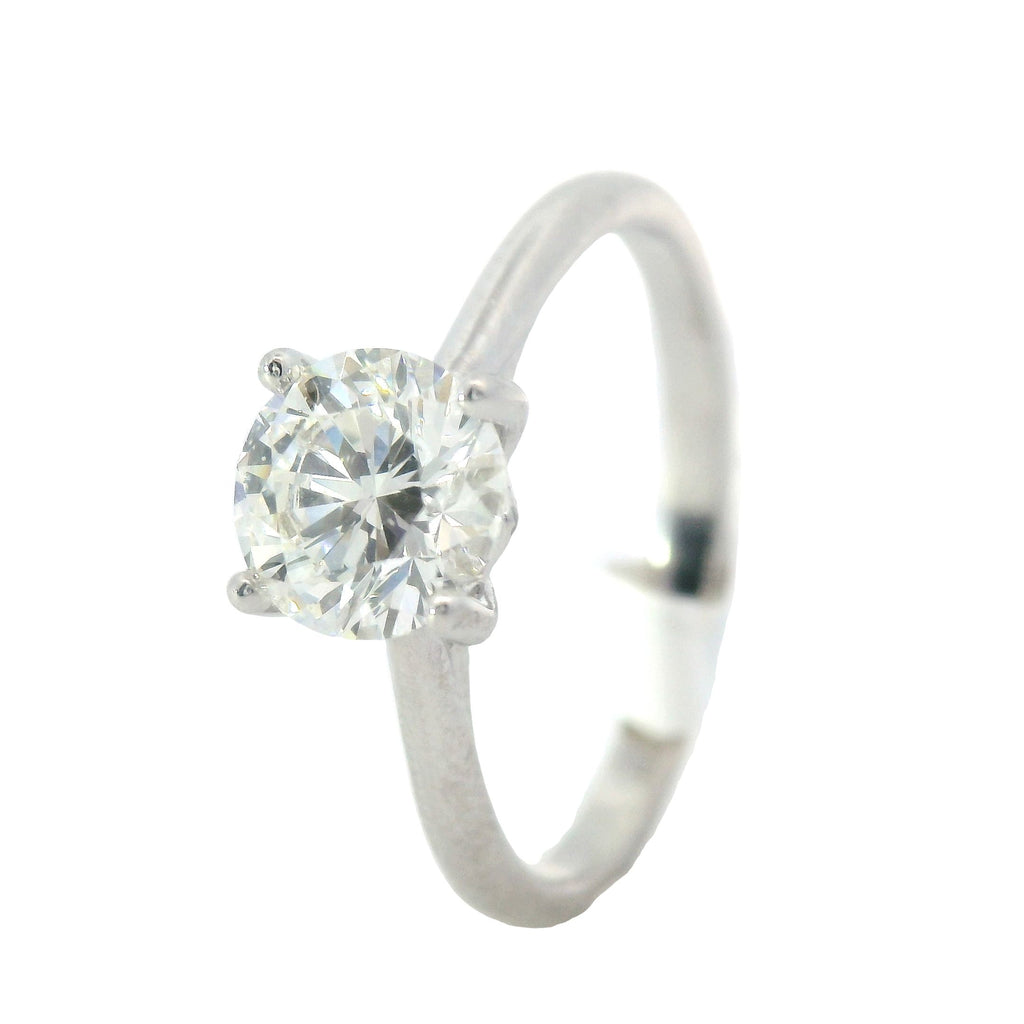 White Gold Solitaire Round Diamond Engagement Ring