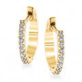 Simon G Yellow Gold Petite Diamond Hoop Earrings