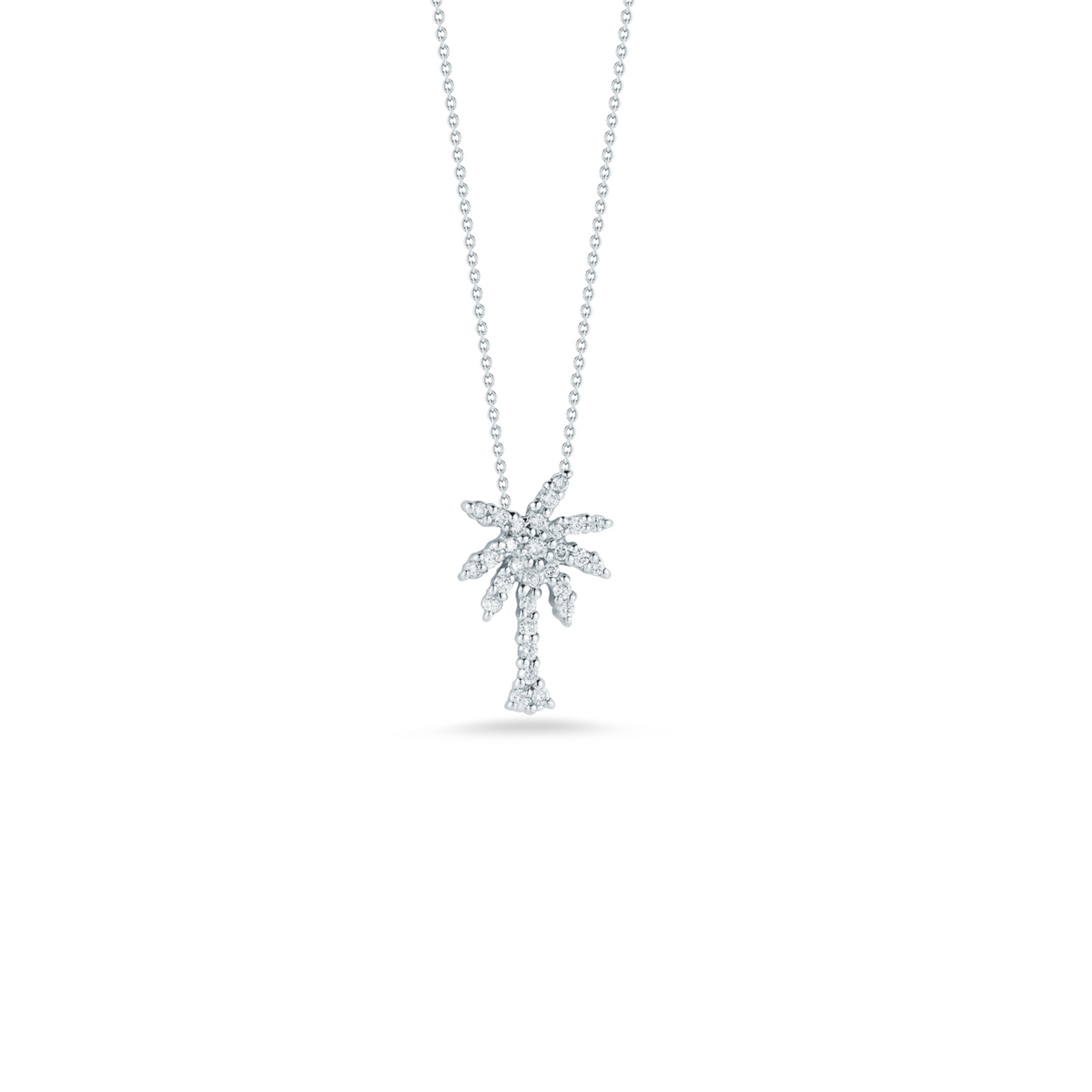 Roberto Coin White Gold Diamond Palm Tree Necklace