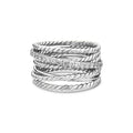 David Yurman Sterling Silver Large Crossover Ring
