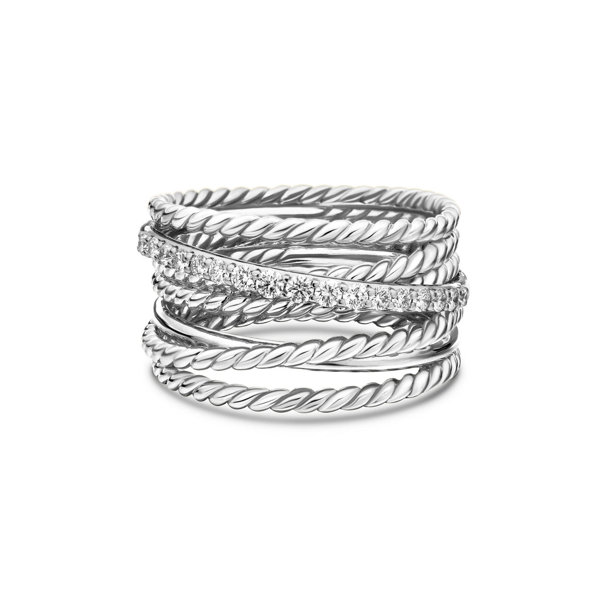 David Yurman Sterling Silver Large Crossover Ring