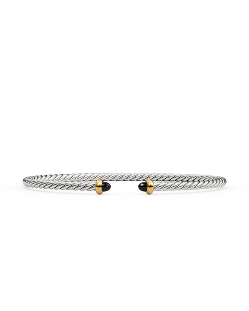 David Yurman Micro Cable Black Onyx Bracelet
