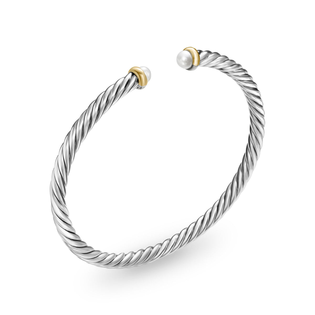 David Yurman Cable Flex Pearl Bracelet in Silver