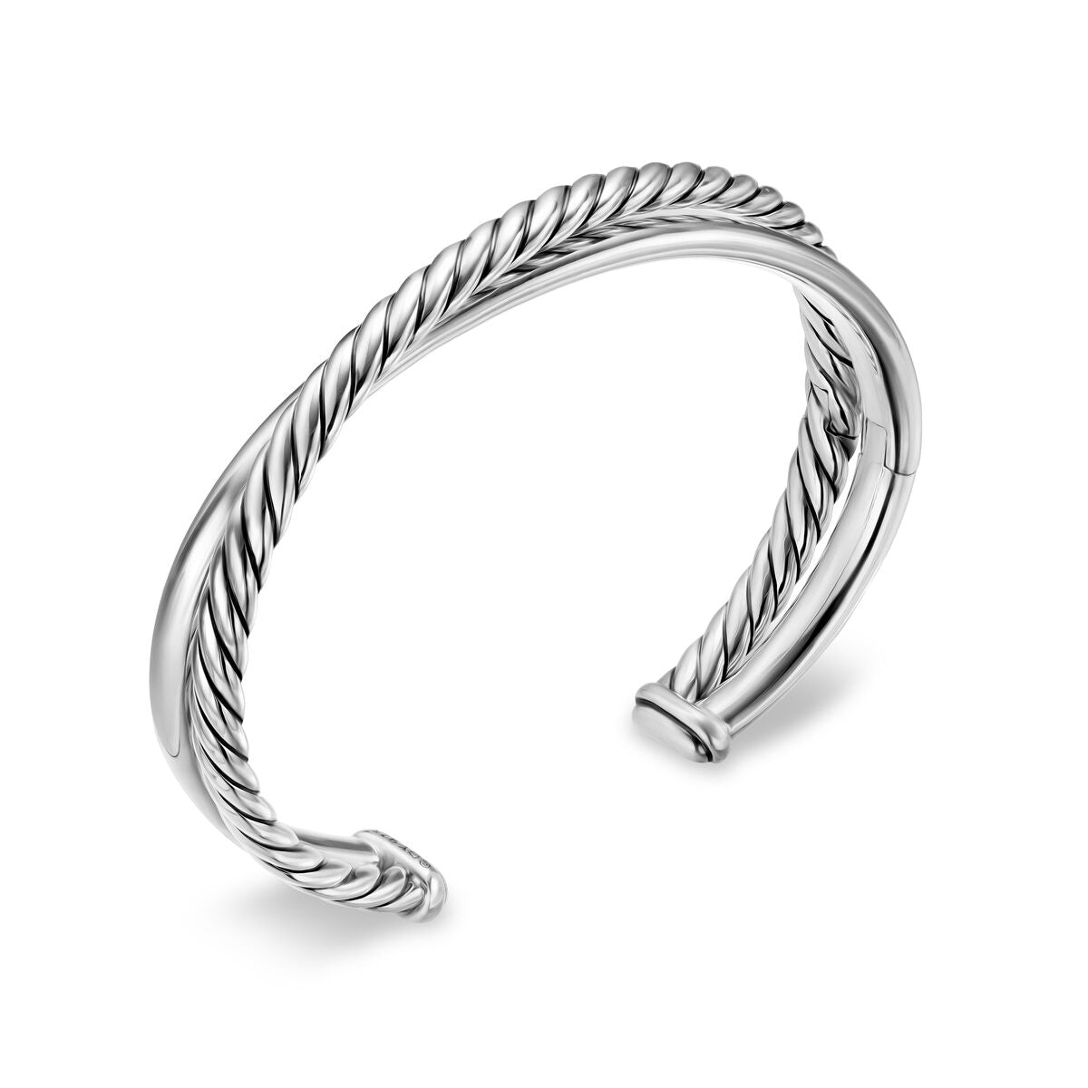 David Yurman Sterling Silver Bold Crossover 2-Row Bracelet