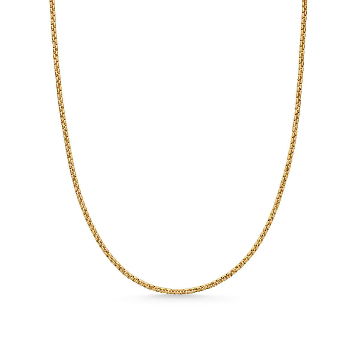 David Yurman Yellow Gold Box Chain Necklace