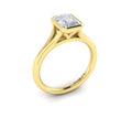 Vlora Yellow Gold Bezel Cathedral Split Shank Engagement Ring Mounting