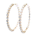 Yellow Gold Shared Prong Inside-Out Diamond Hoop Earrings