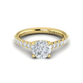 Vlora Yellow Gold Diamond Cathedral Engagement Ring Mounting