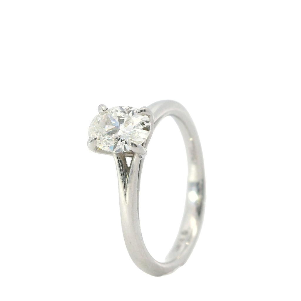 Forevermark Platinum Icon Split Shank Cathedral Solitaire Diamond Engagement Ring