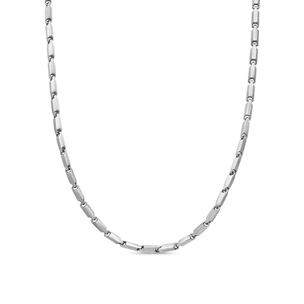 David Yurman Sterling Silver Faceted Link Necklace