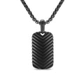 David Yurman Black Titanium Chevron Tag Enhancer