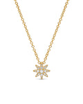 David Yurman Gold Petite Starburst Diamond Station Necklace