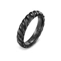 David Yurman Black Titanium Sculpted Cable Band Ring