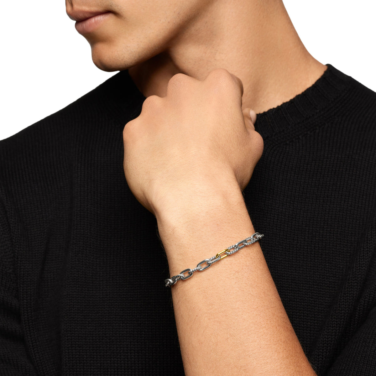 David Yurman Two Tone Madison Link Bracelet